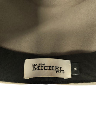 Grey Felt Hat With M Stitching