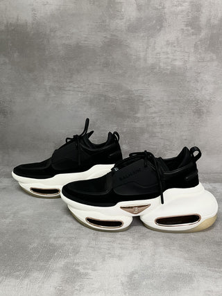 Black With White Platform Sneakers