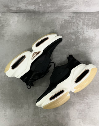 Black With White Platform Sneakers