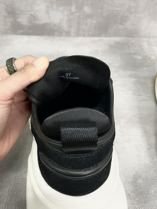 Black With White Platform Sneakers