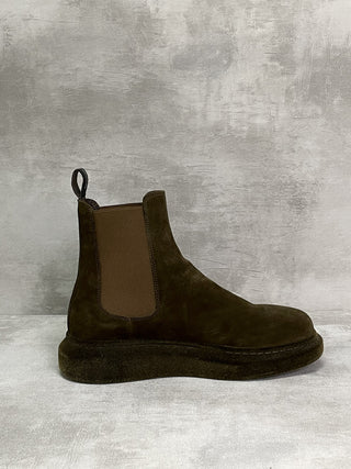 Brown Suede Hybrid Chelsea Boots