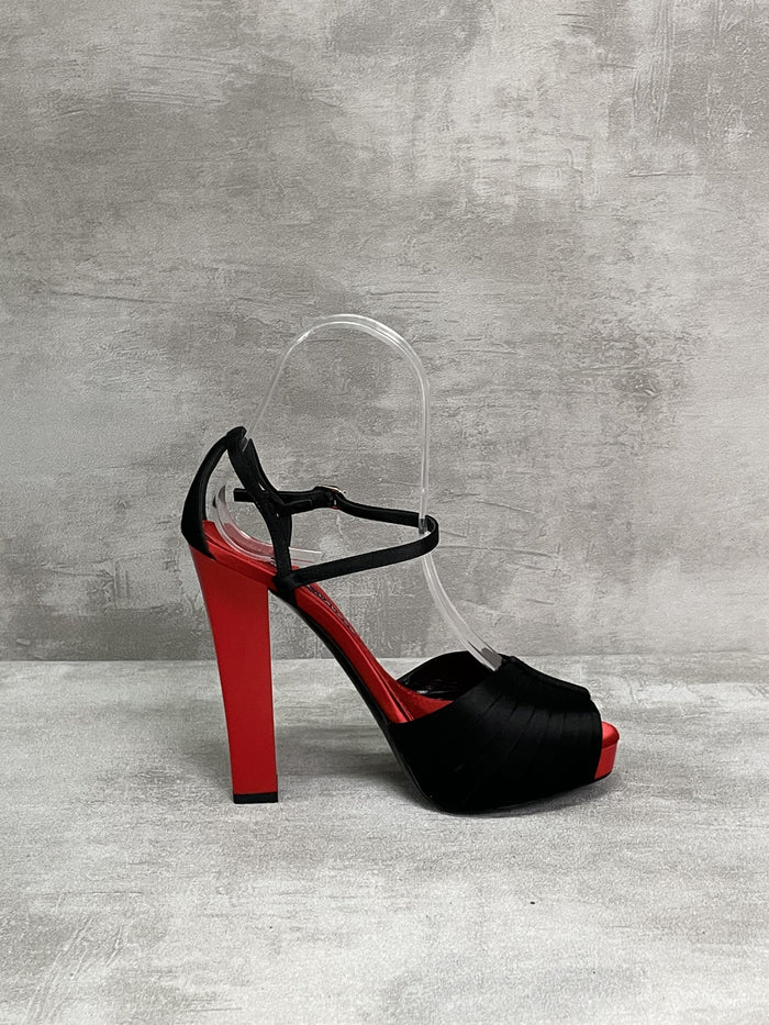 Black 125mm Platform High Heels