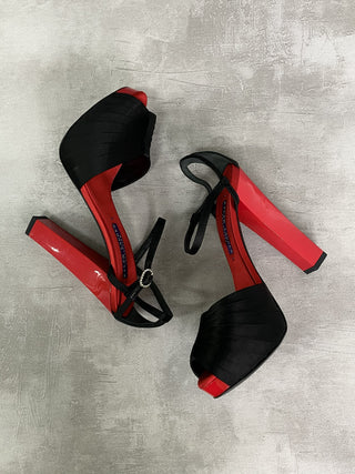 Black 125mm Platform High Heels