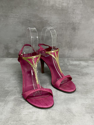 Hot Pink 90mm Open Toes Heels