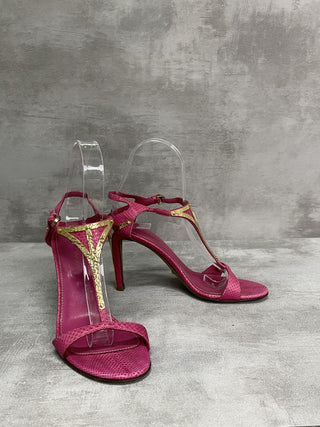Hot Pink 90mm Open Toes Heels