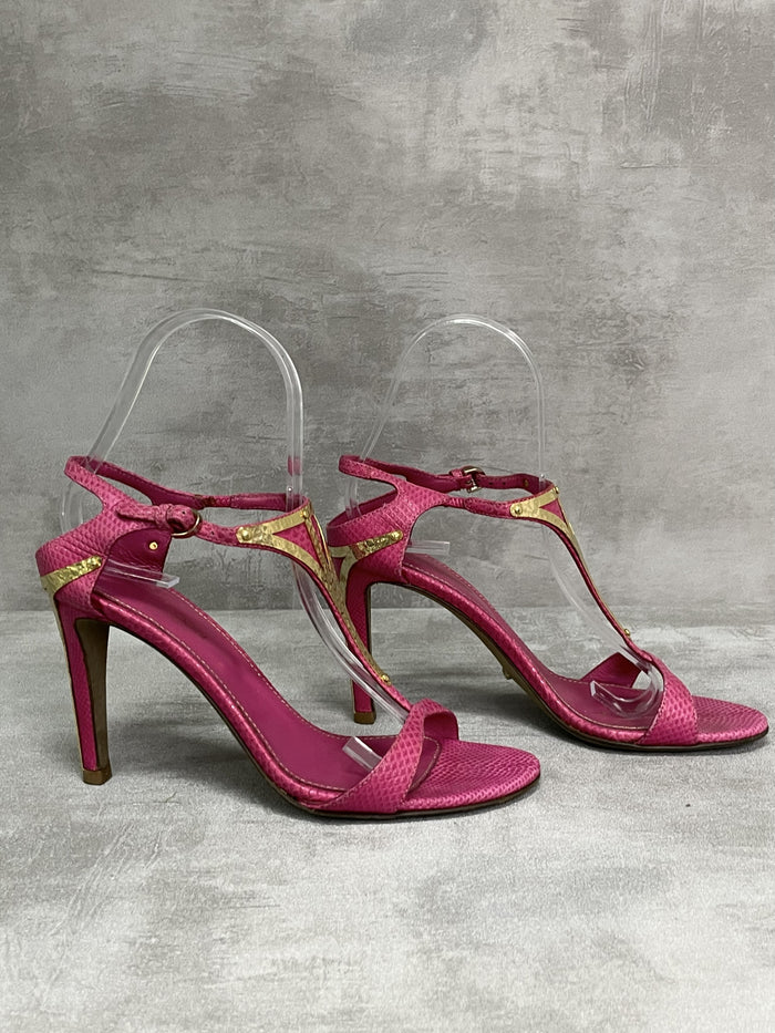 Hot Pink 90mm Open Toes Heels