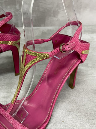 Hot Pink 90mm Open Toes Heels