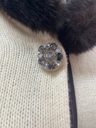 Beige Wool Vestcoat With Hood