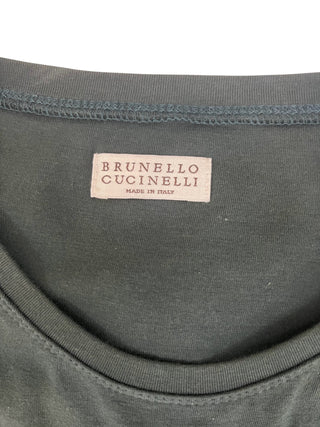 Olive Green Sleeveless Top With Embellishment In The Front