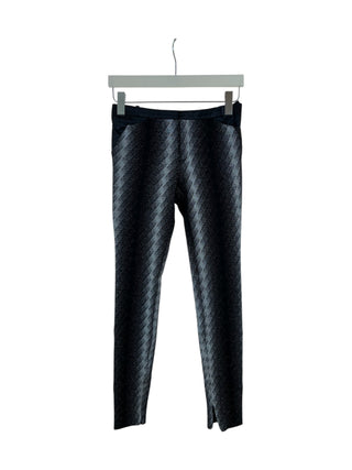 Gucci By Tom Ford Black And Silver Tight Pants With Zipper Ends