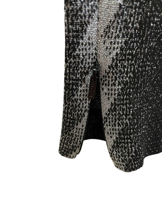 Gucci By Tom Ford Black And Silver Tight Pants With Zipper Ends