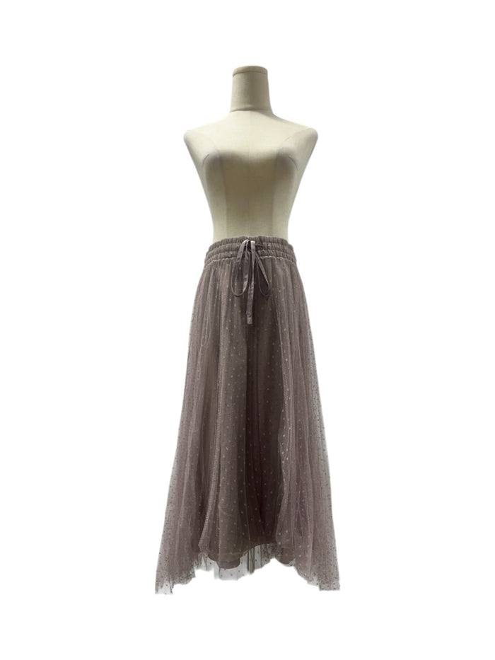 Dusty Pink Polka Dot Tulle Skirt