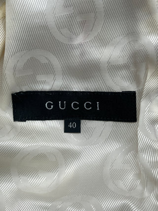 Beige Jacket With Red Floral Pattern