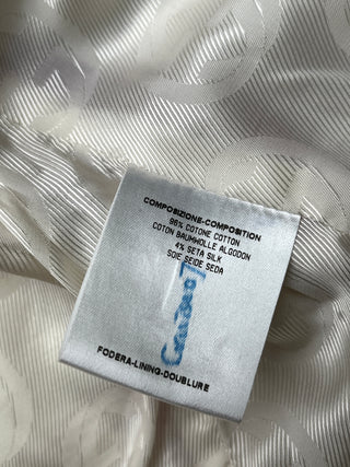 Beige Jacket With Red Floral Pattern