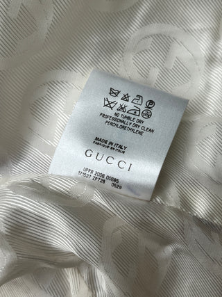 Beige Jacket With Red Floral Pattern