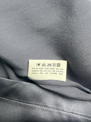 Silver Blue Round Neck Top