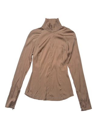 Long Sleeve Ruffle Neck Top