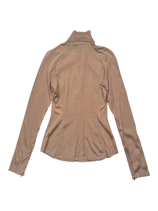 Long Sleeve Ruffle Neck Top