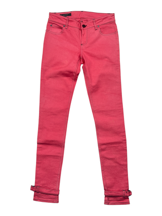 Pink Jeans With Ankle Strap