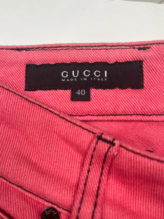 Pink Jeans With Ankle Strap