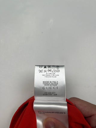 Orange Red Deep V Long Sleeve Blouse