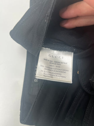 Black Jeans With Lacing At The Bottom