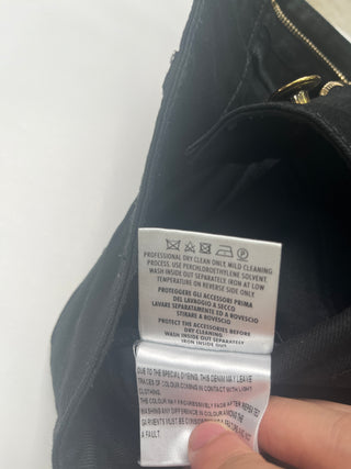 Black Jeans With Lacing At The Bottom