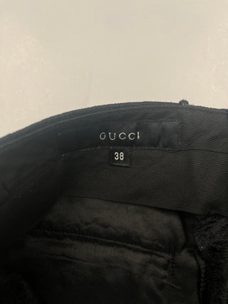 Black Animal Print Bell Bottom Pants