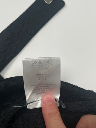 Black Animal Print Bell Bottom Pants