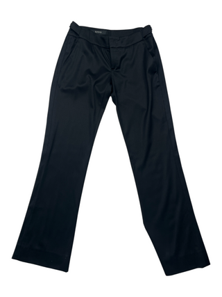 Black Tuxedo Pants With Side Ribbon With Diamante Decors