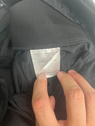 Black Tuxedo Pants With Side Ribbon With Diamante Decors