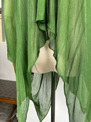Green Kaftan Pleated Cape