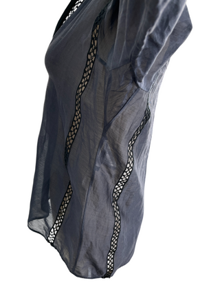 Black Sheer Cotton Blouse