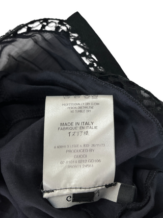 Black Sheer Cotton Blouse