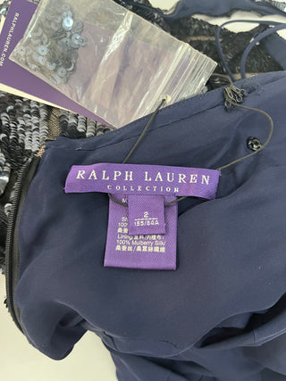 Black Beaded Low Back Dress