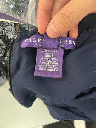 Black Beaded Low Back Dress