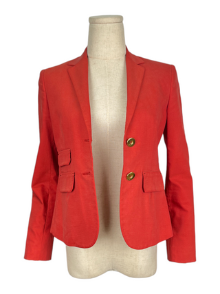 Orange Jacket With Gold Buttons