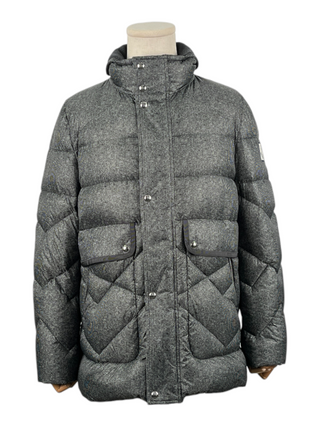 Grey Puffer Parka Jacket