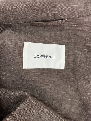 Brown Round Collar Wool Shirt Jacket