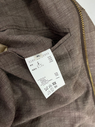 Brown Round Collar Wool Shirt Jacket