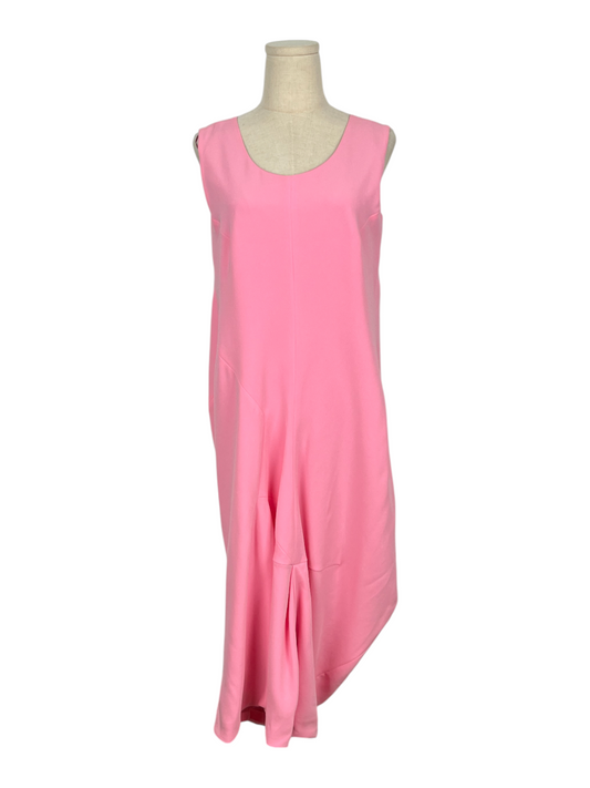 Pink Ankle Length Dress In Balloon End