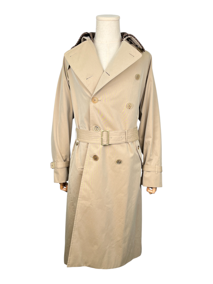 Beige Belted Waist Trench Coat