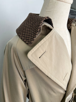 Beige Belted Waist Trench Coat