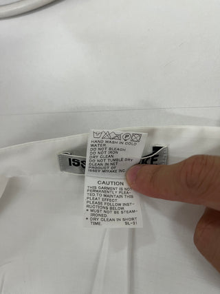 White Stand Collar Long Sleeve Shirt