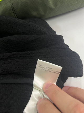 Black Wrapped Top With Gold Buckle