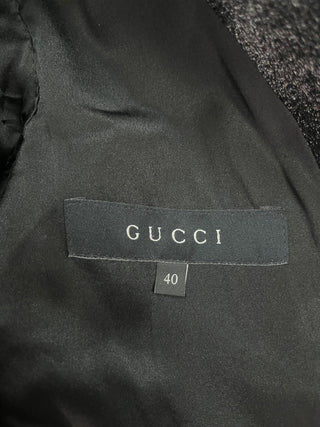 Black Glitter Blazer With Sharp Lapel