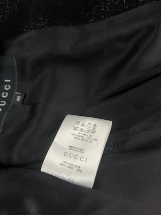 Black Glitter Blazer With Sharp Lapel