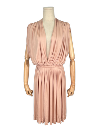 Salmon Open Front Draped Dress