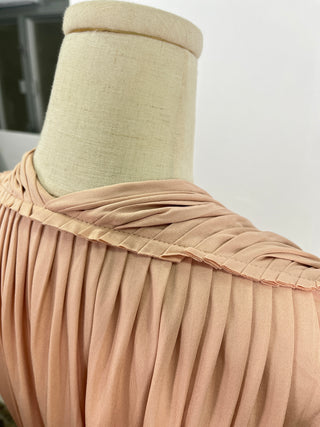 Salmon Open Front Draped Dress