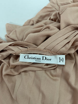 Salmon Open Front Draped Dress